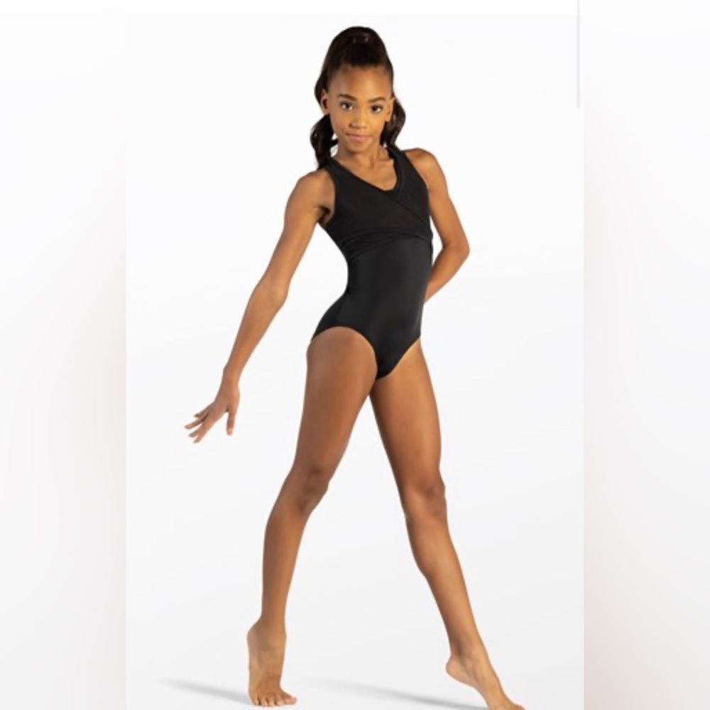 Balera Wrapped Mesh Racerback Leotard Medium Adult